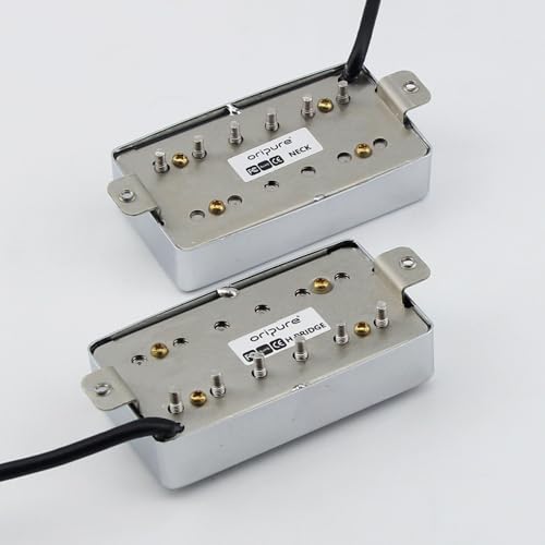 Thumbnail 8 de OriPure Alnico - 5 pickup humbucker sigillati per chitarra LP (manico 7–8K, ponte 15–16.6K) cromati