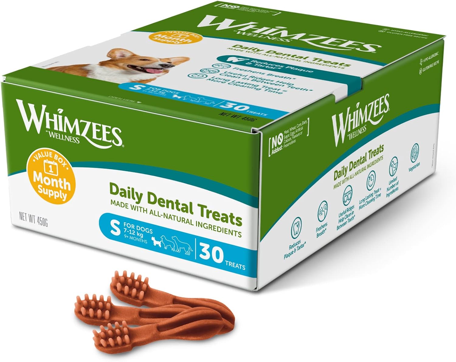 Thumbnail 1 de WHIMZEES Spazzolini da denti S – Fondo Mensile 30 pezzi, Taglia S