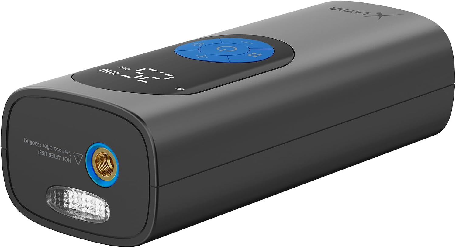 Detalle de XLayer Elektrische Luftpumpe mit 6.000 mAh – mobiler Akkukompressor für Auto, Fahrrad, Motorrad, Luftbett und Bälle