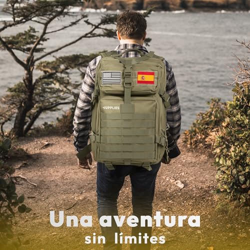 Detalle de JUPPLIES Mochila Táctica Militar 45L: resistente, modular y práctica para tus misiones
