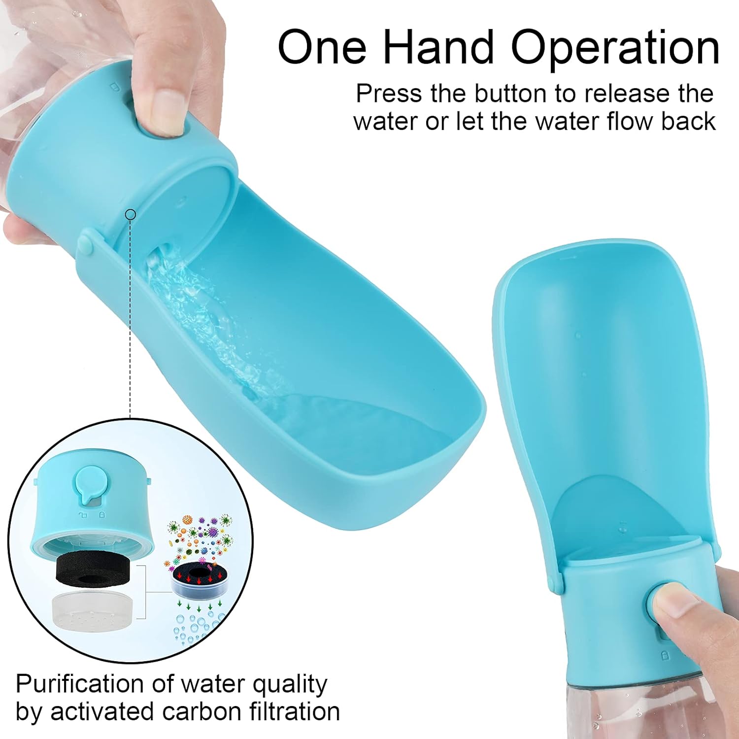Thumbnail 4 de Gezimetie Dog Water Bottle Foldable 300ml