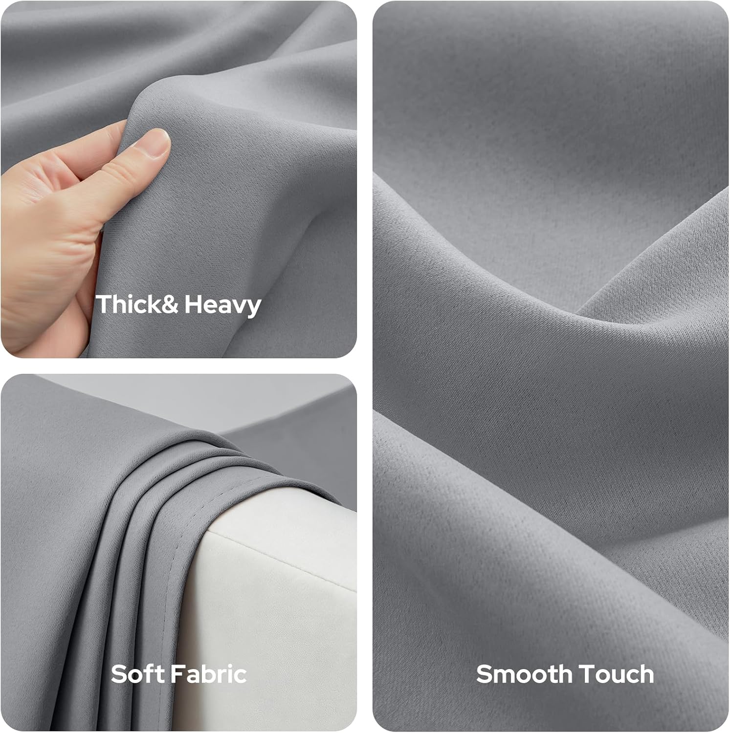 Detalle de HOMEIDEAS Blackout Curtains, 52 x 84 Inches