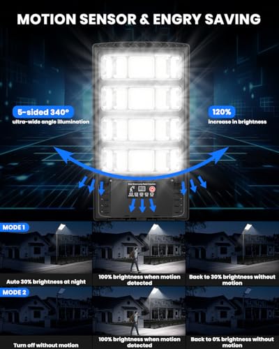 Detalle de LEKIA Farolas Solares Exteriores con Sensor de Movimiento y Control remoto