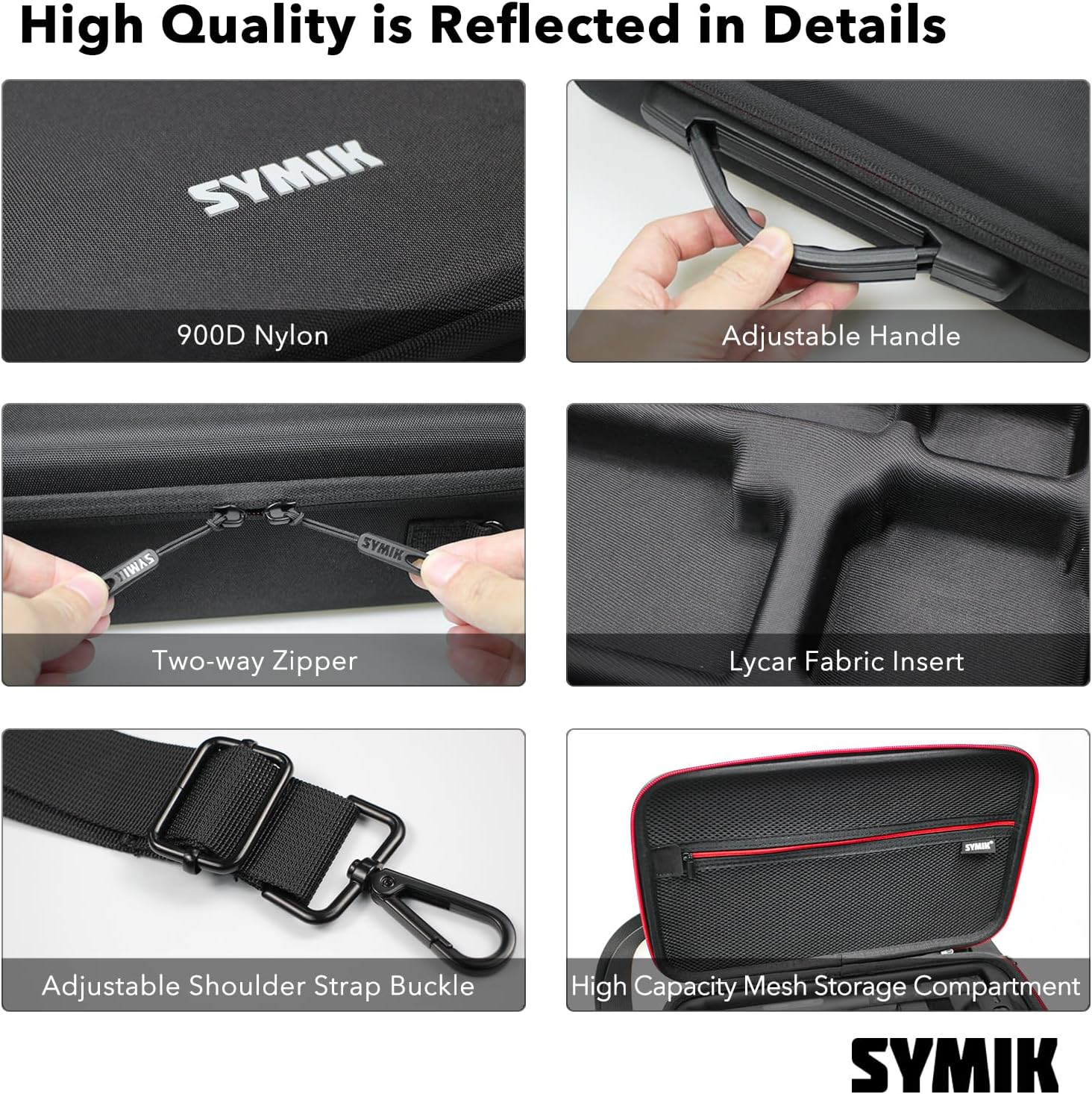 Thumbnail 5 de SYMIK Essential Accessories for Insta360 X5 bundle: fast battery charger, case, silicone cover, lens cap & 2 screen protectors
