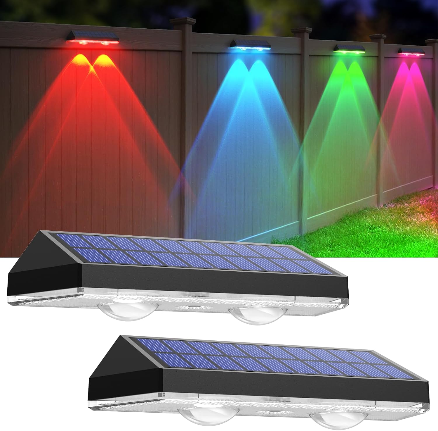 Thumbnail 6 de LIANGLOME Solar Fence Lights Outdoor (2700/4000/6000K) — 3 Modes, 8-Pack Waterproof LED