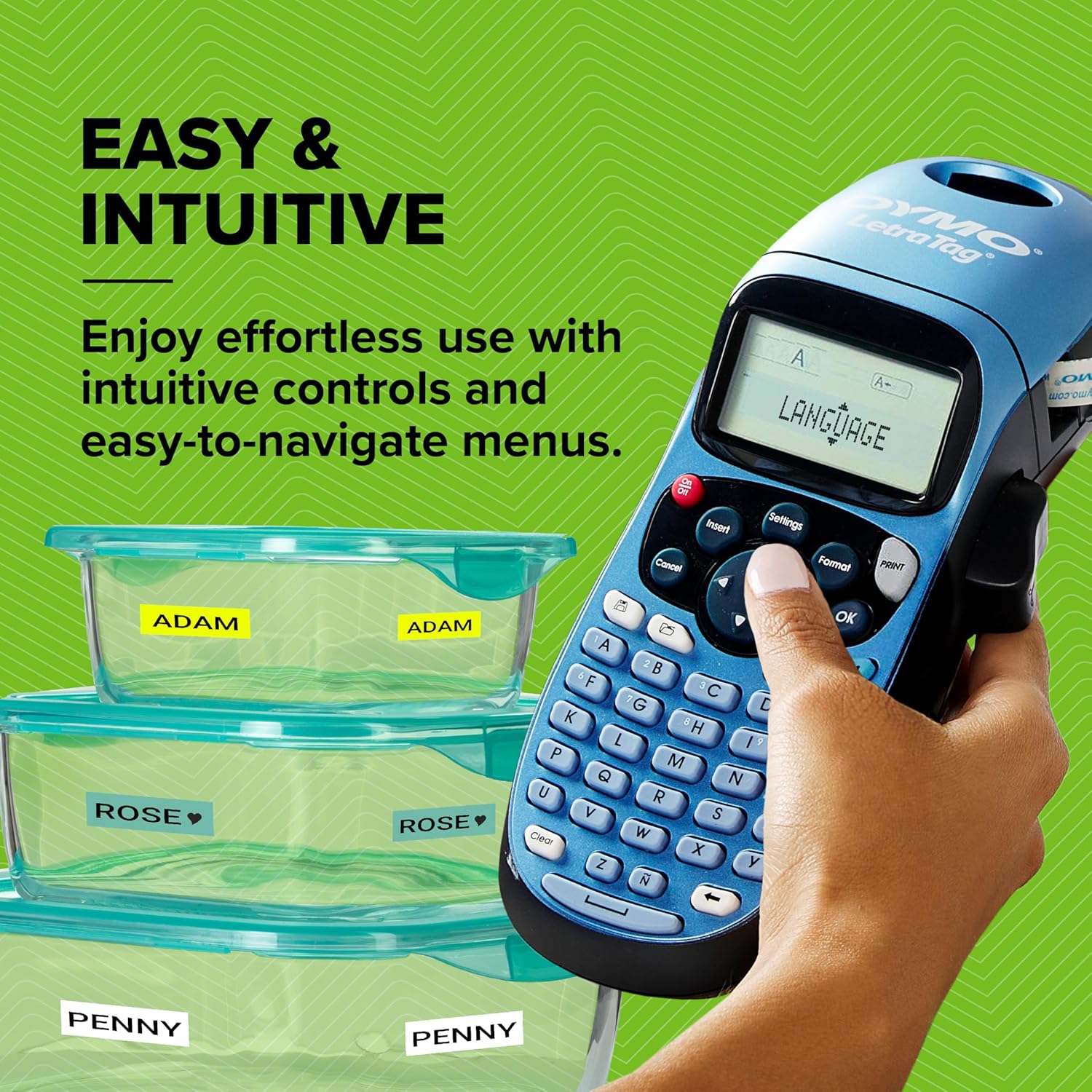 Detalle de Dymo LetraTag LT-100H Starter Kit: Handheld Label Printer for Home and Office