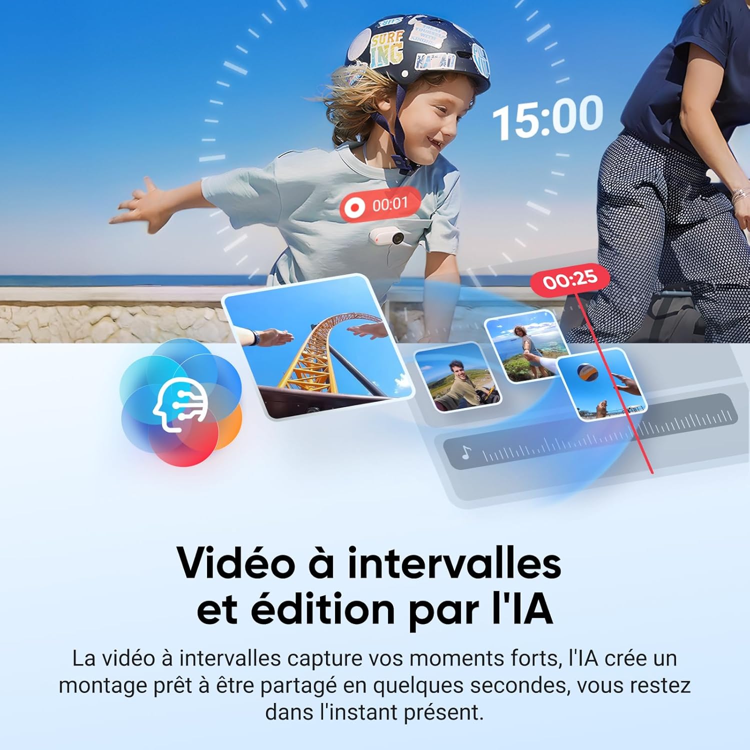 Thumbnail 6 de Insta360 GO 3S Pack Aquatique (128 Go) – Petite caméra POV 4K, étanche et légère