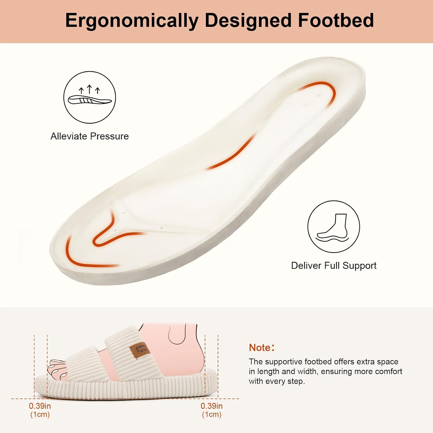 Thumbnail 3 de LongBay Women’s Memory Foam Open Toe Slippers – Cozy, Breathable Indoor Slip-Ons