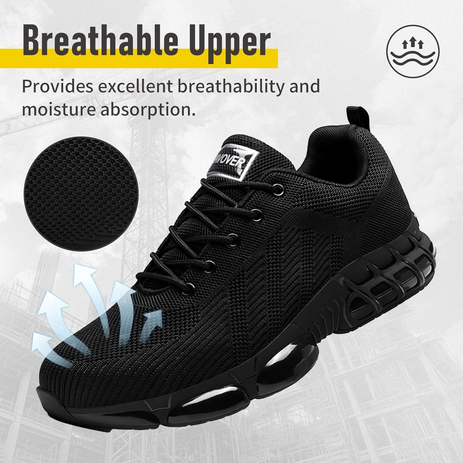 Thumbnail 3 de Bravover Steel Toe Caps Lightweight Work Shoes: Safety Trainers for Men & Women