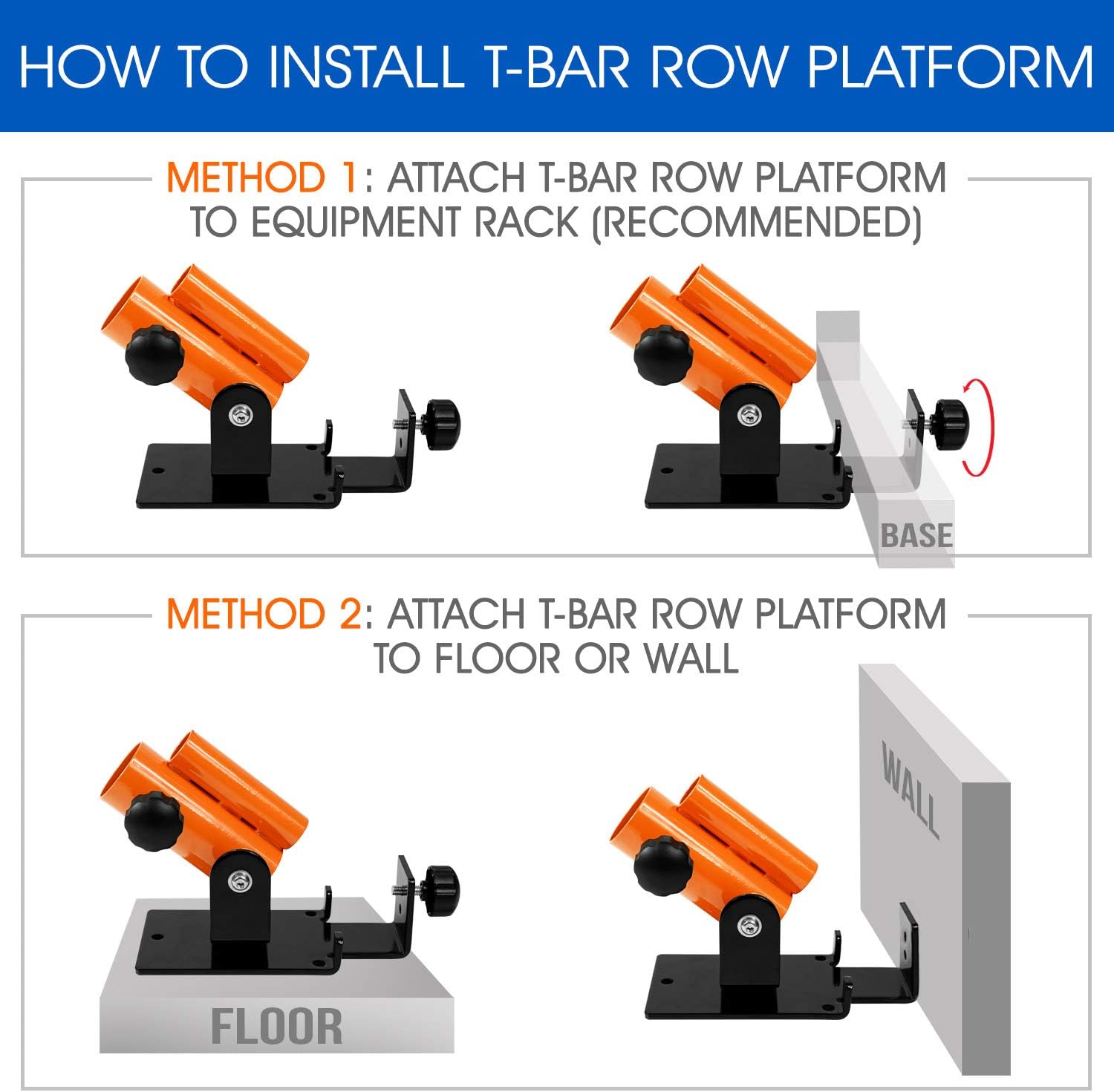 Thumbnail 3 de Yes4All Deluxe T Bar Row Platform Landmine Attachments – 360° Swivel e installazione semplice, compatibile con barre 1'' e Olimpiche 2