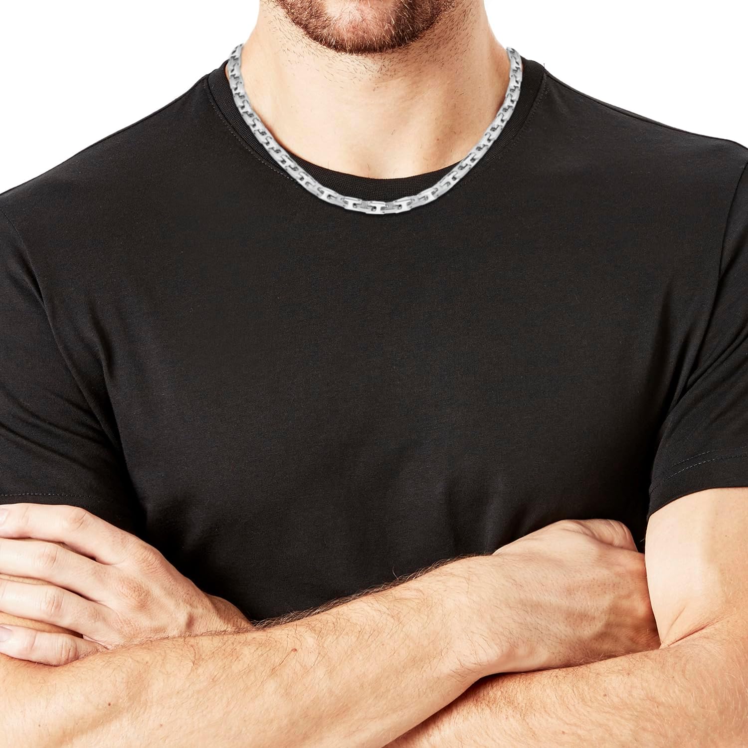 Detalle de s.Oliver Herren Schmuck: Bolde Halskette & Armband aus Edelstahl – Klassisch, Markant und Maskulin