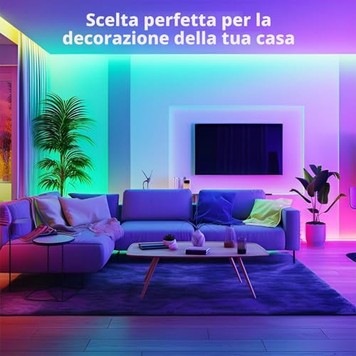 Thumbnail 5 de Striscia LED RGB 15 Metri di Goffii per Camera da Letto — Luci Multicolore e Facili da Installare