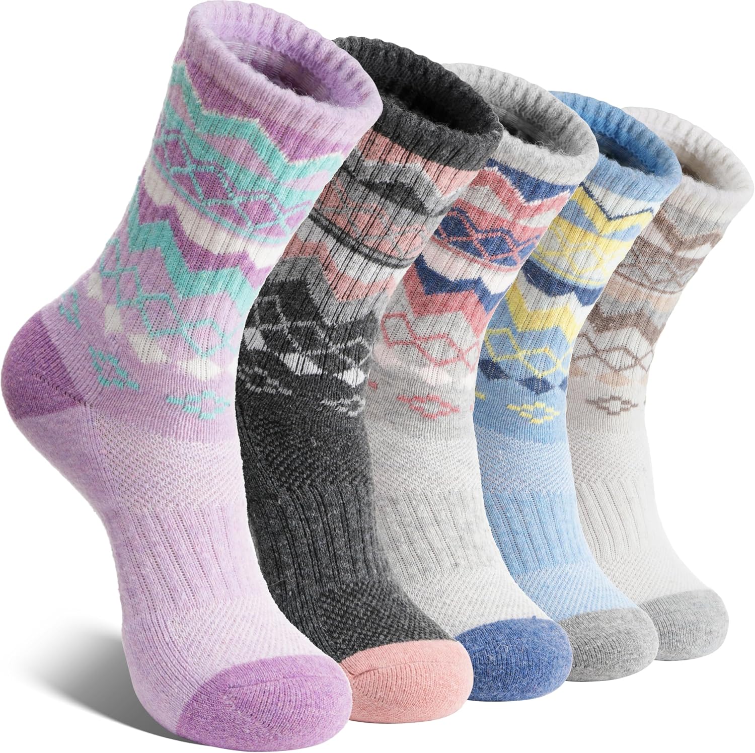 Detalle de EBMORE Merino Wool Socks 5 Pack Womens