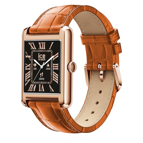 Thumbnail 4 de ICE-WATCH Ice Smart TKS 2.0 Rose-Gold Cognac Croco — Montre connectée féminine avec bracelet cuir