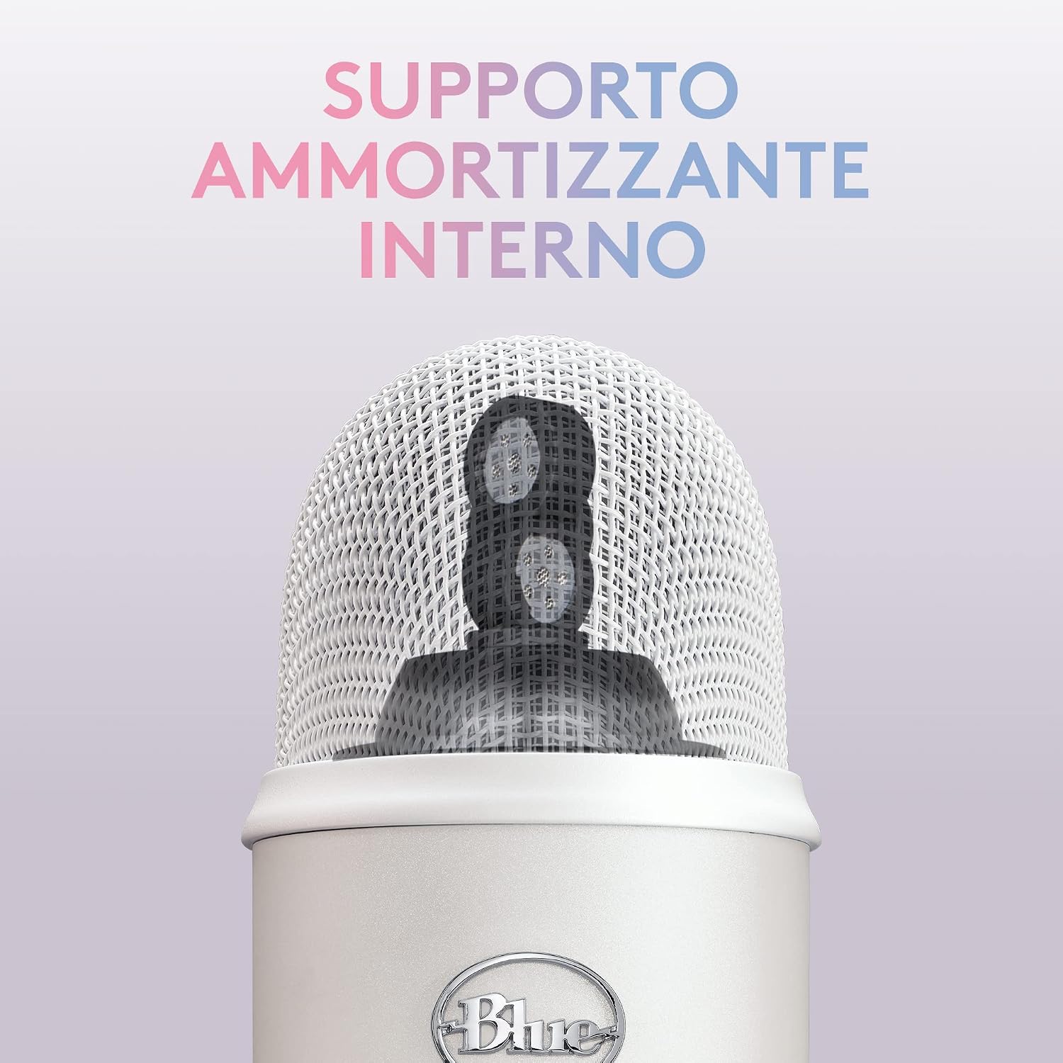 Detalle de Logitech G Blue Yeti USB-Gaming-Mikrofon (Sonderedition, Weiß) mit Blue VO!CE und Streamlabs-Themes