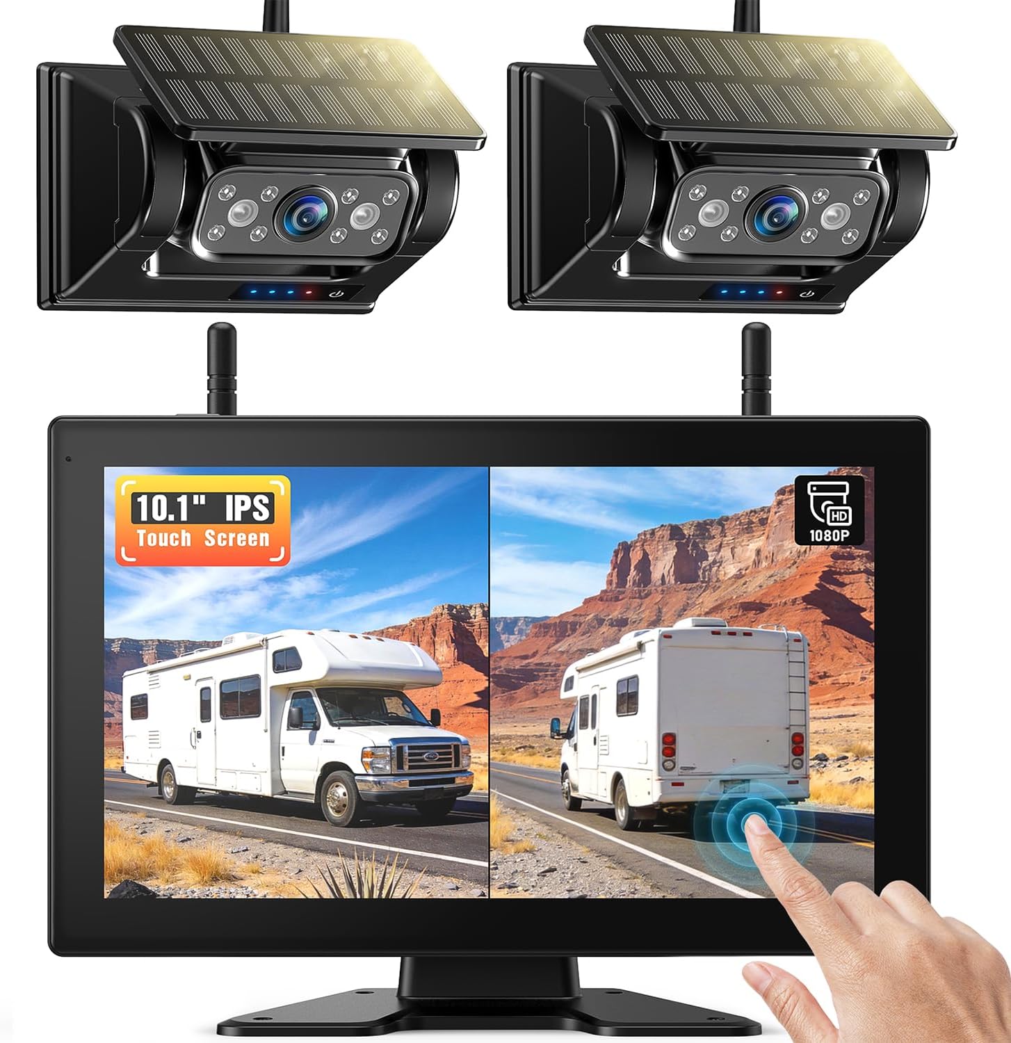 Thumbnail 6 de eRapta Solar Wireless Reversing Camera Kit with 7'' HD Touch Screen Monitor