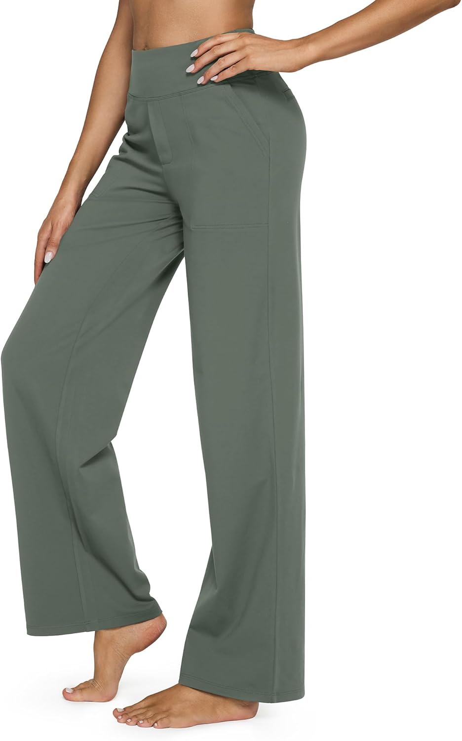 Thumbnail 5 de G4Free Yoga Damenhose Hohe Taille Kleiderhose mit 4 Taschen – Elegant Stretch, Weites Bein