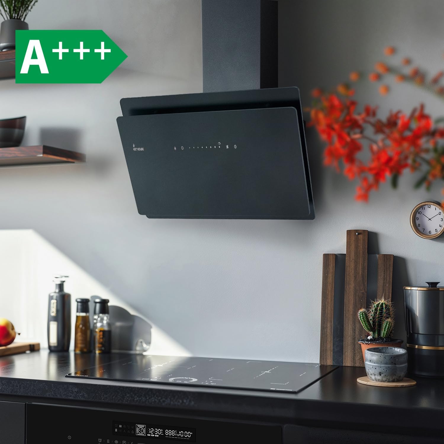 Thumbnail 5 de KKT Kolbe Dunstabzugshaube 80 cm – A+++, Schrägdesign, Glasfront, Schwarz