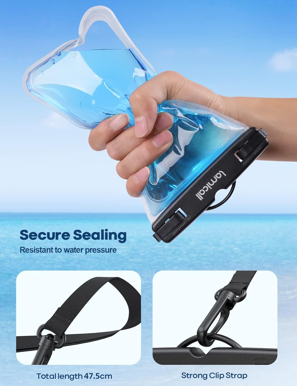 Thumbnail 5 de Lamicall Waterproof Phone Pouch Case 2-pack