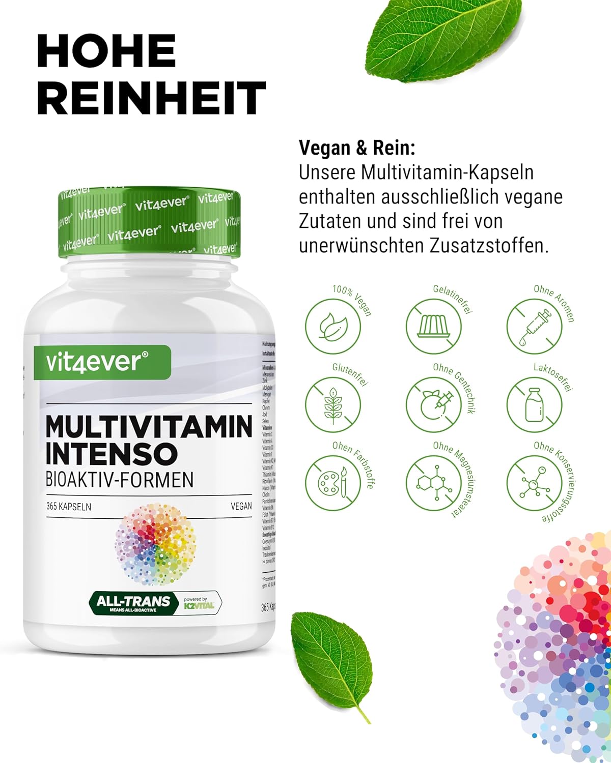 Thumbnail 4 de vit4ever Premium Multivitamin A-Z 365 Kapseln