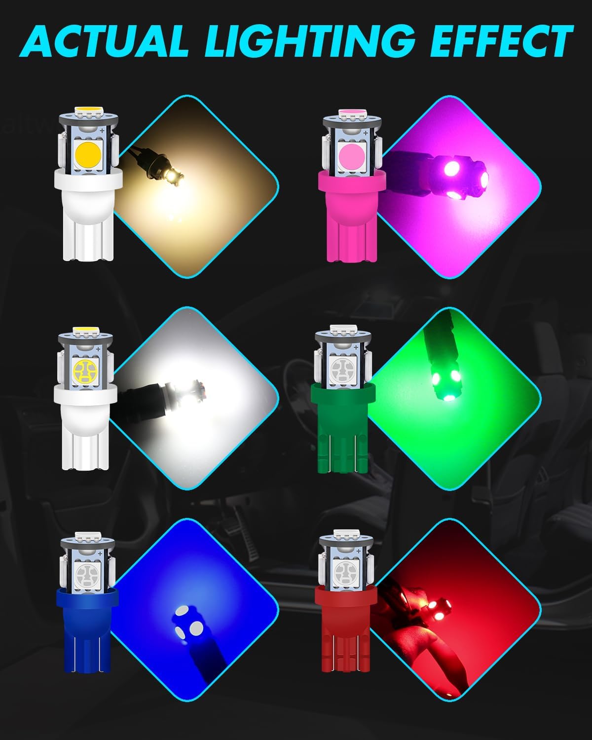 Thumbnail 2 de Alopee LED car interior bulbs 30-pack