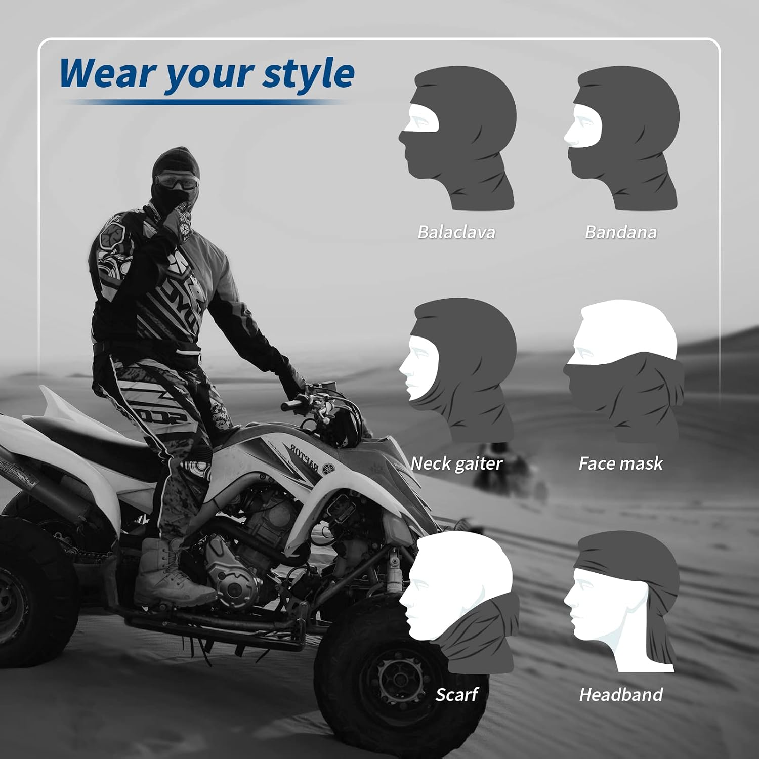 Thumbnail 5 de YESLIFE Balaclava Ski Mask winter face mask