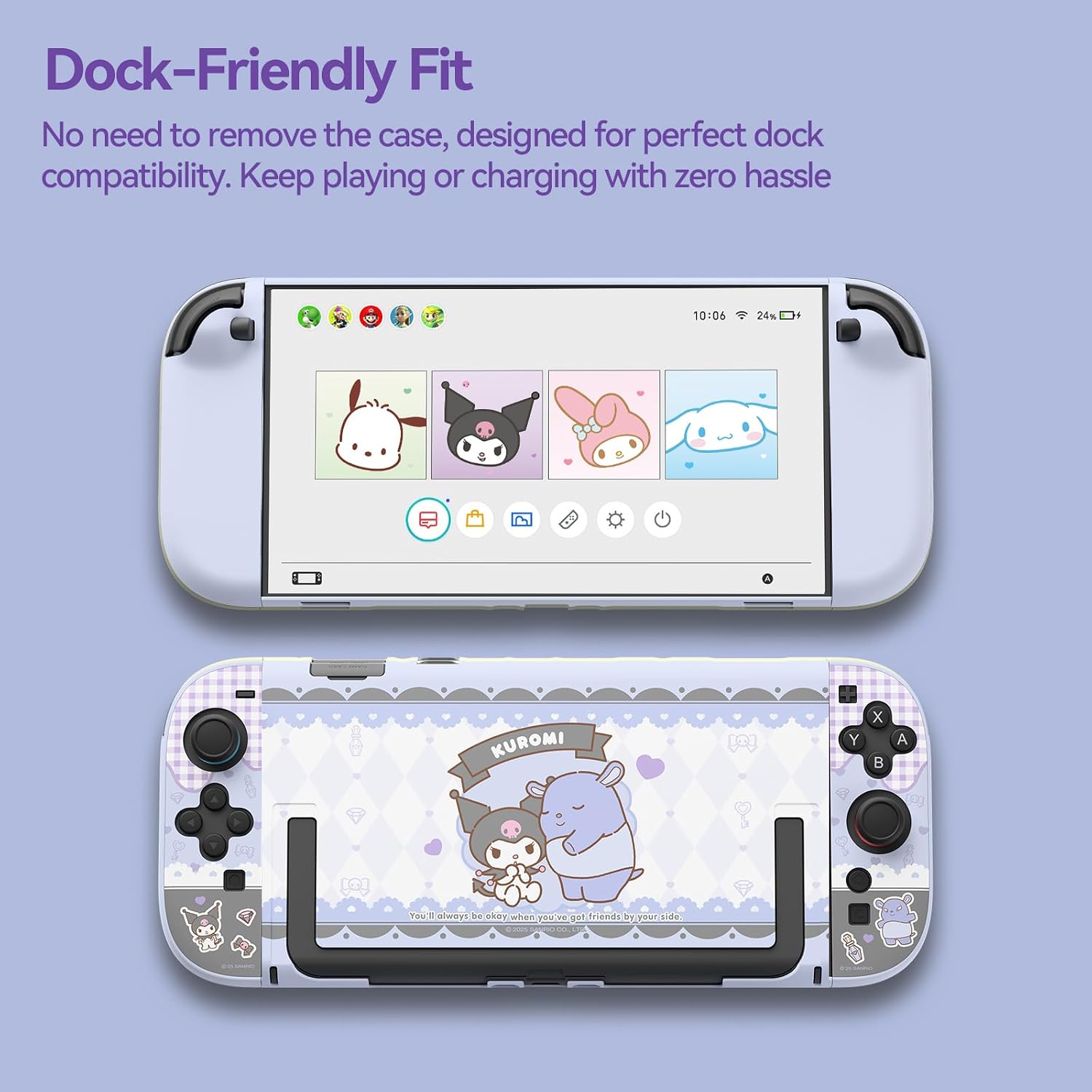 Detalle de Kuitmor Dockable PC Protective Case for Switch 2 (Model 2025) — hard shell protection for Switch 2 accessories