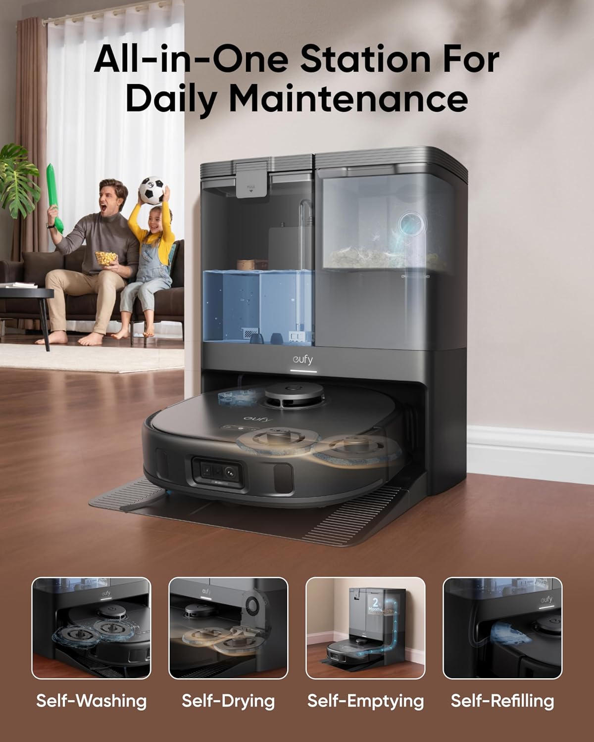 Thumbnail 3 de eufy X10 Pro Omni Robot Vacuum Cleaner 12 mm 🧹