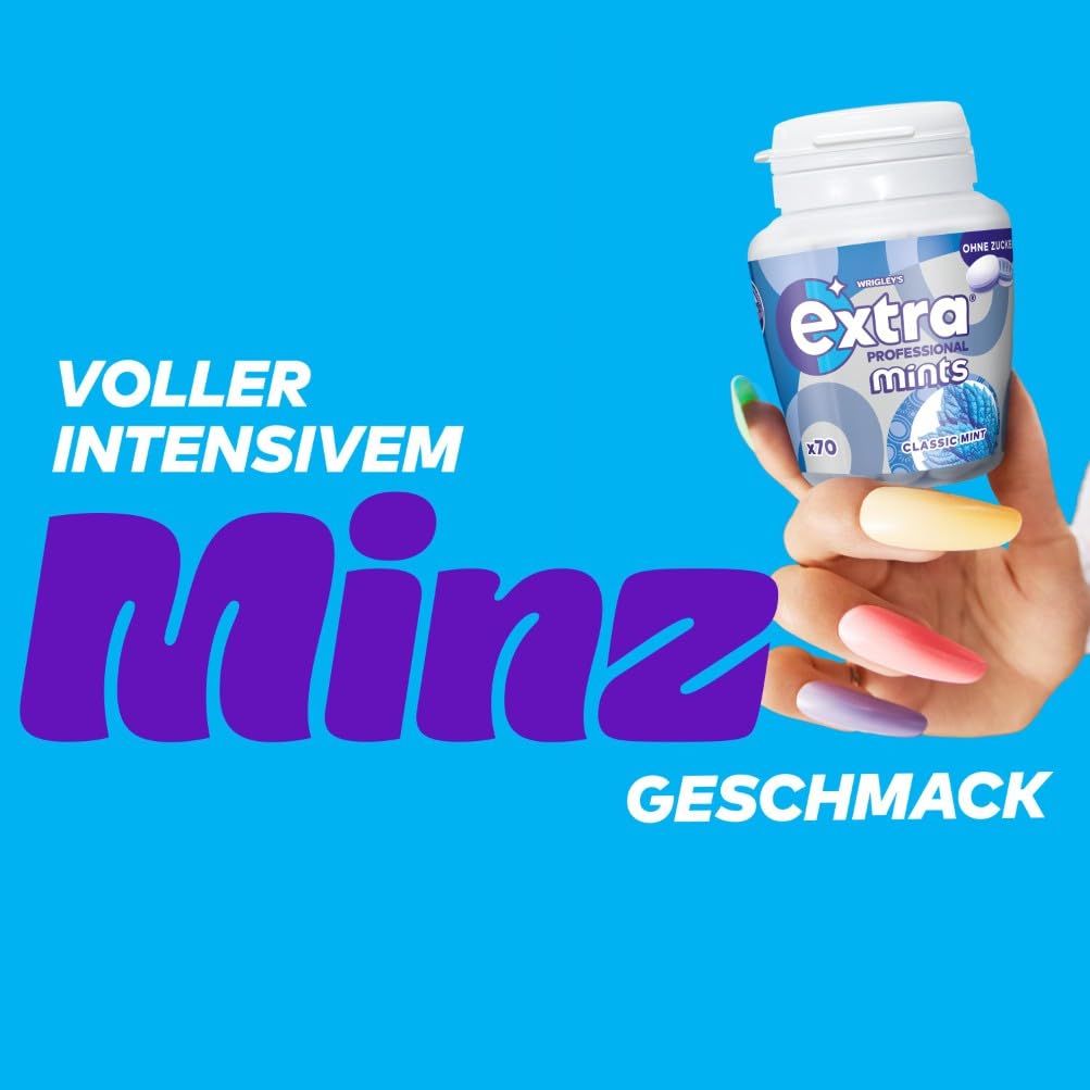 Detalle de Extra Professional Mint Zuckerfreie Lutschpastillen – Multipack 6 x 70 Lutschbonbons