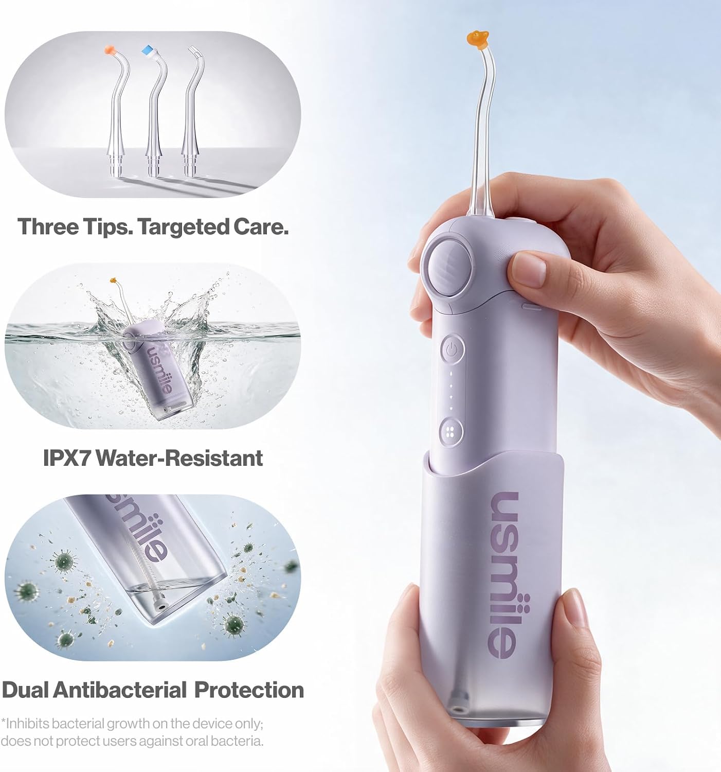 Detalle 2 de usmile C10 Portable Water Flosser 95-Day Battery