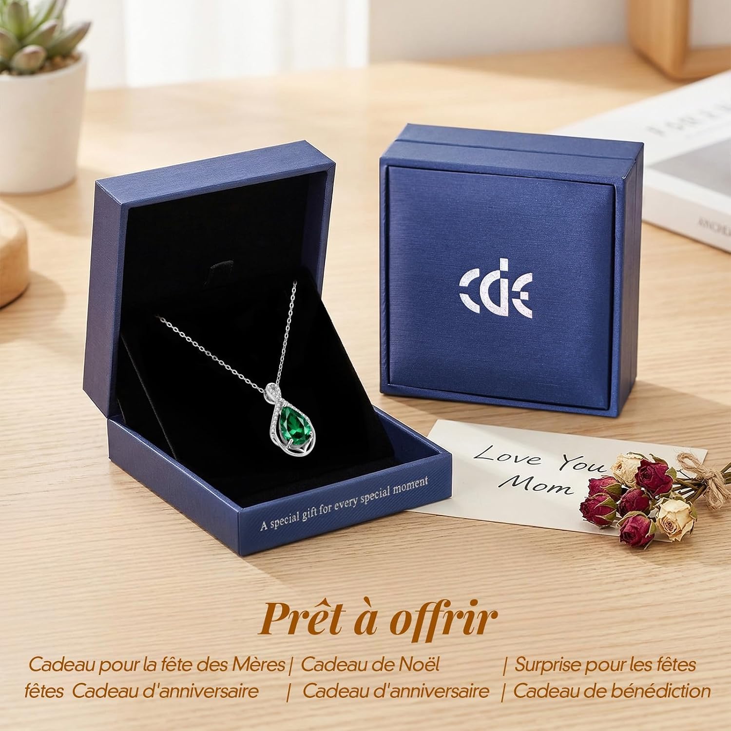 Thumbnail 6 de CDE Collier Femme Cadeau Pendentif Larme en Zircone 5A – Élégance raffinée