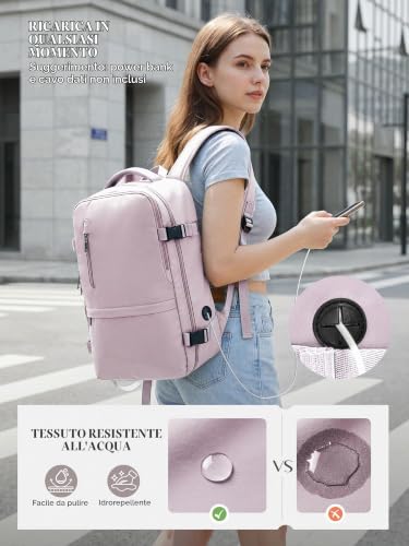 Detalle de Hayayu Borse da Cabina 45x36x20 cm per Easyjet – Zaino da Viaggio 32 L