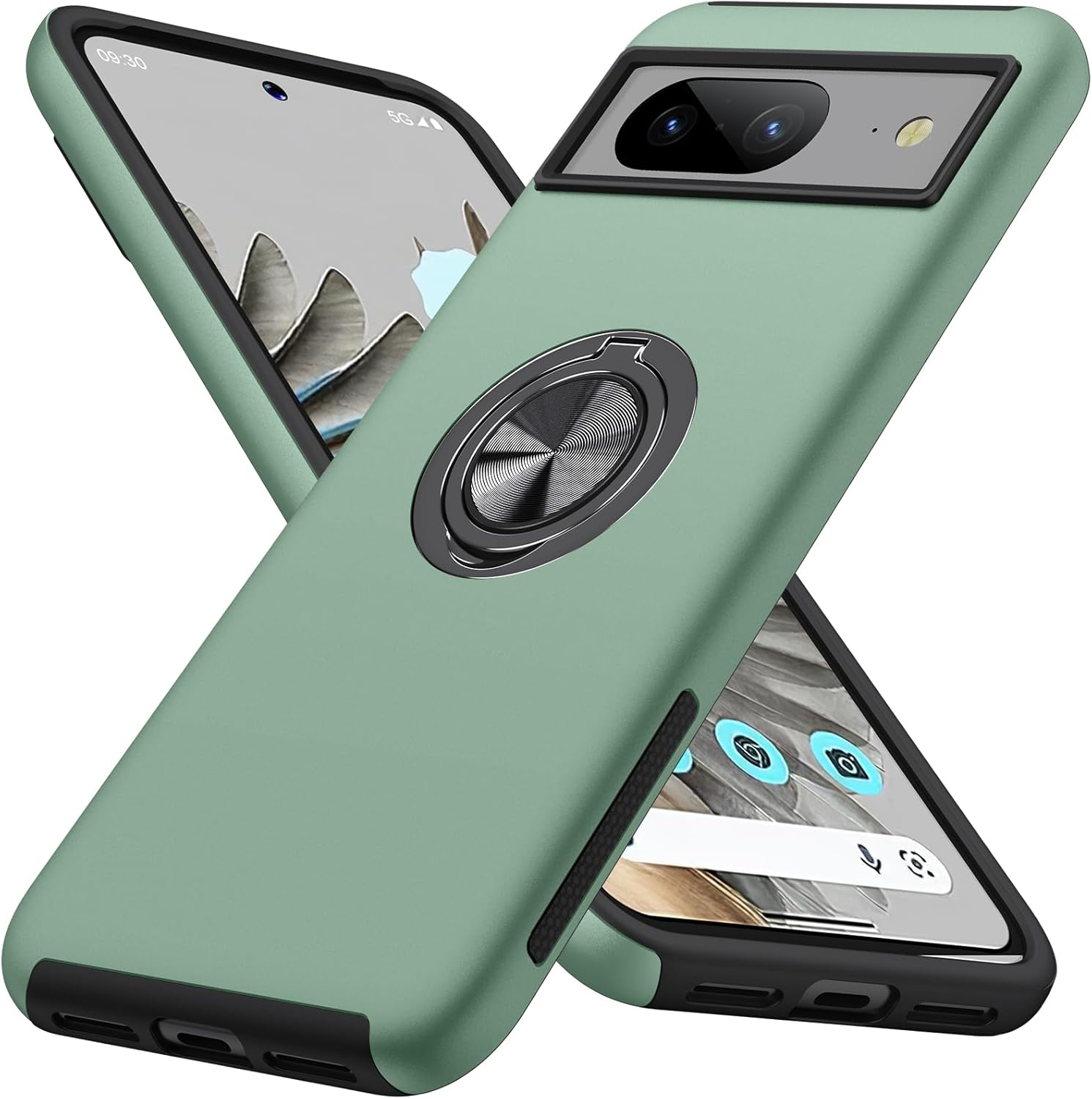 Thumbnail 6 de AOUIA 360° Spin Stand Case for Google Pixel 9 (Alpine Green) — Slim, Drop-Proof Protection