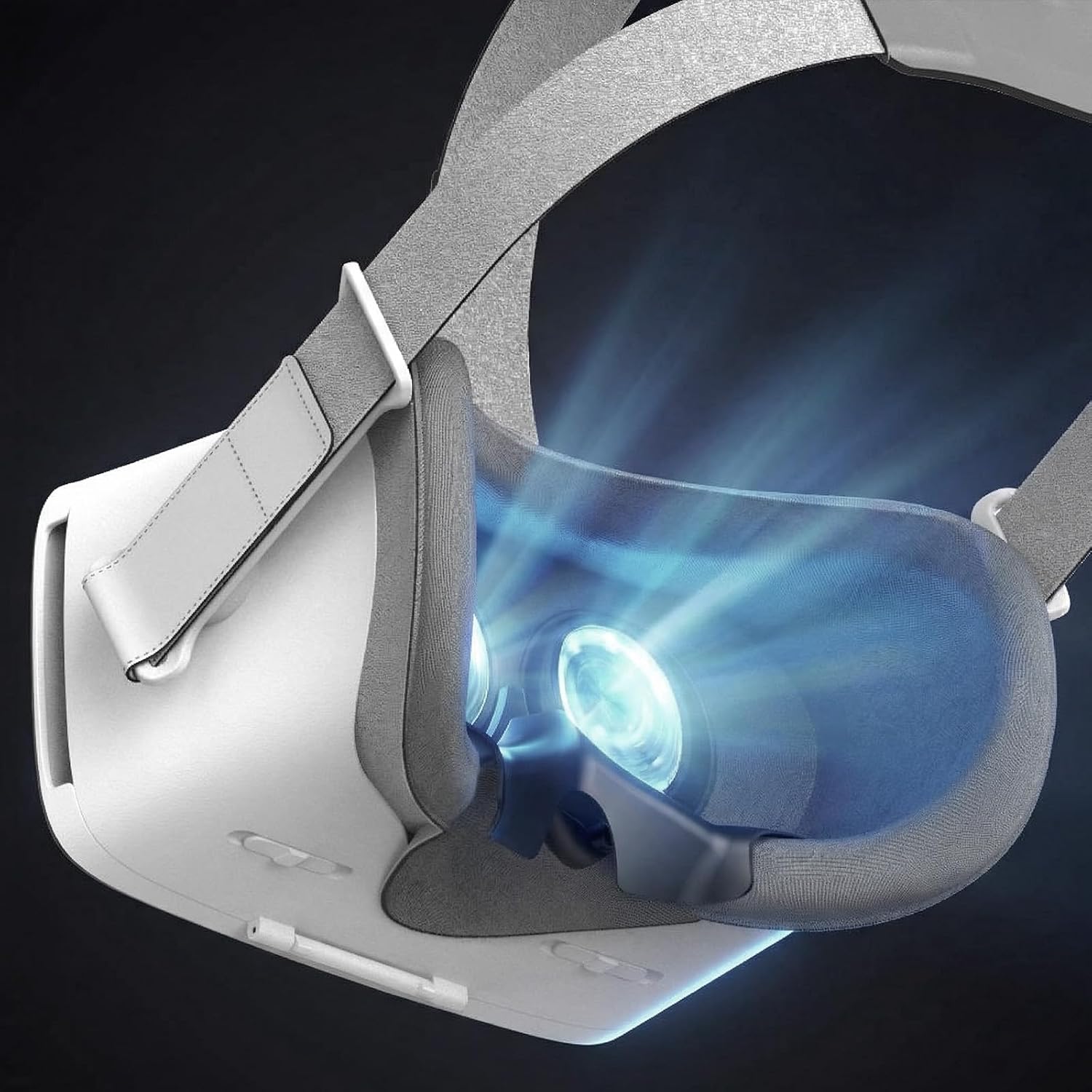 Thumbnail 1 de DESTEK V5 VR Headset for Phone with Bluetooth Remote Controller (Anti-Blue HD Lenses) – White