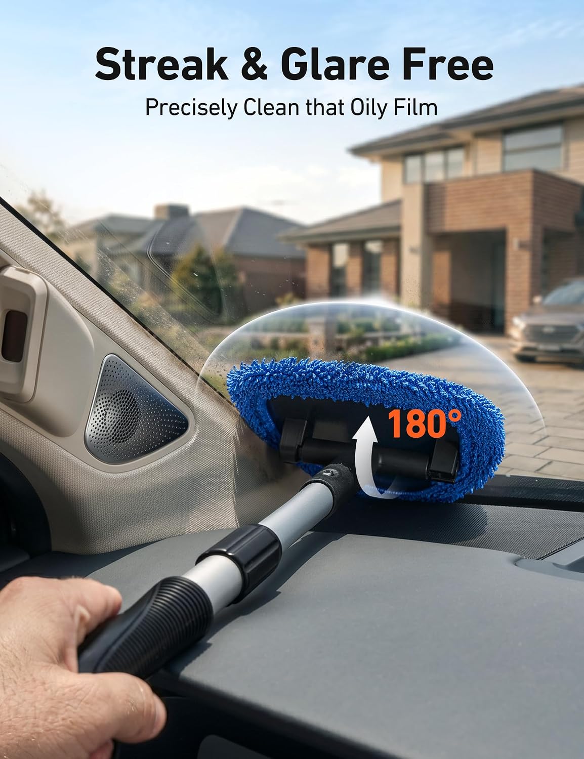Detalle de AstroAI Windshield Cleaner Tool with Microfibre Pads