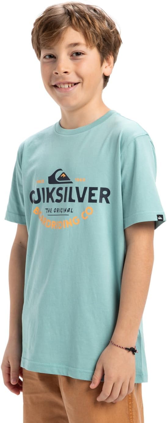 Detalle 2 de Quiksilver Ev Typed Out SS YTH T-Shirt Garçon (Lot de 1) – Confort & Style durable