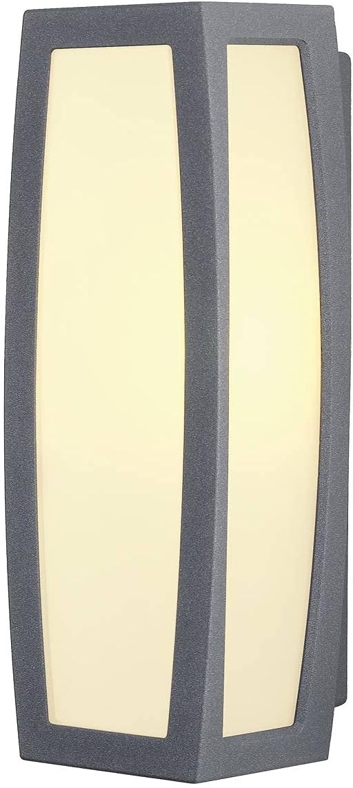 Detalle de SLV Meridian Box Applique murale extérieure anthracite – Détecteur de mouvement, E27, 20 W max