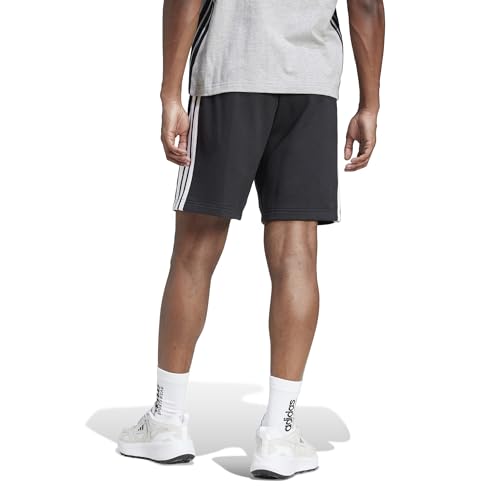Thumbnail 1 de adidas Uomo Essential Three Stripes French Terry Short en negro/blanco (talla M)