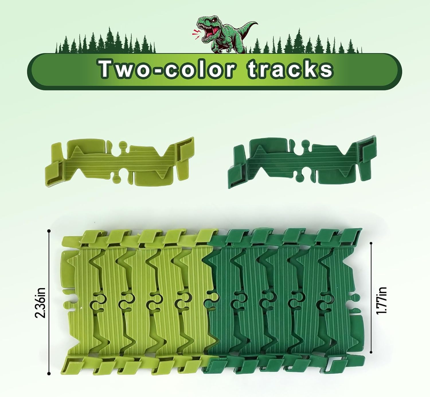 Thumbnail 2 de ToyFuntasy 96-Piece Dinosaur Flexible Track Expansion Kit