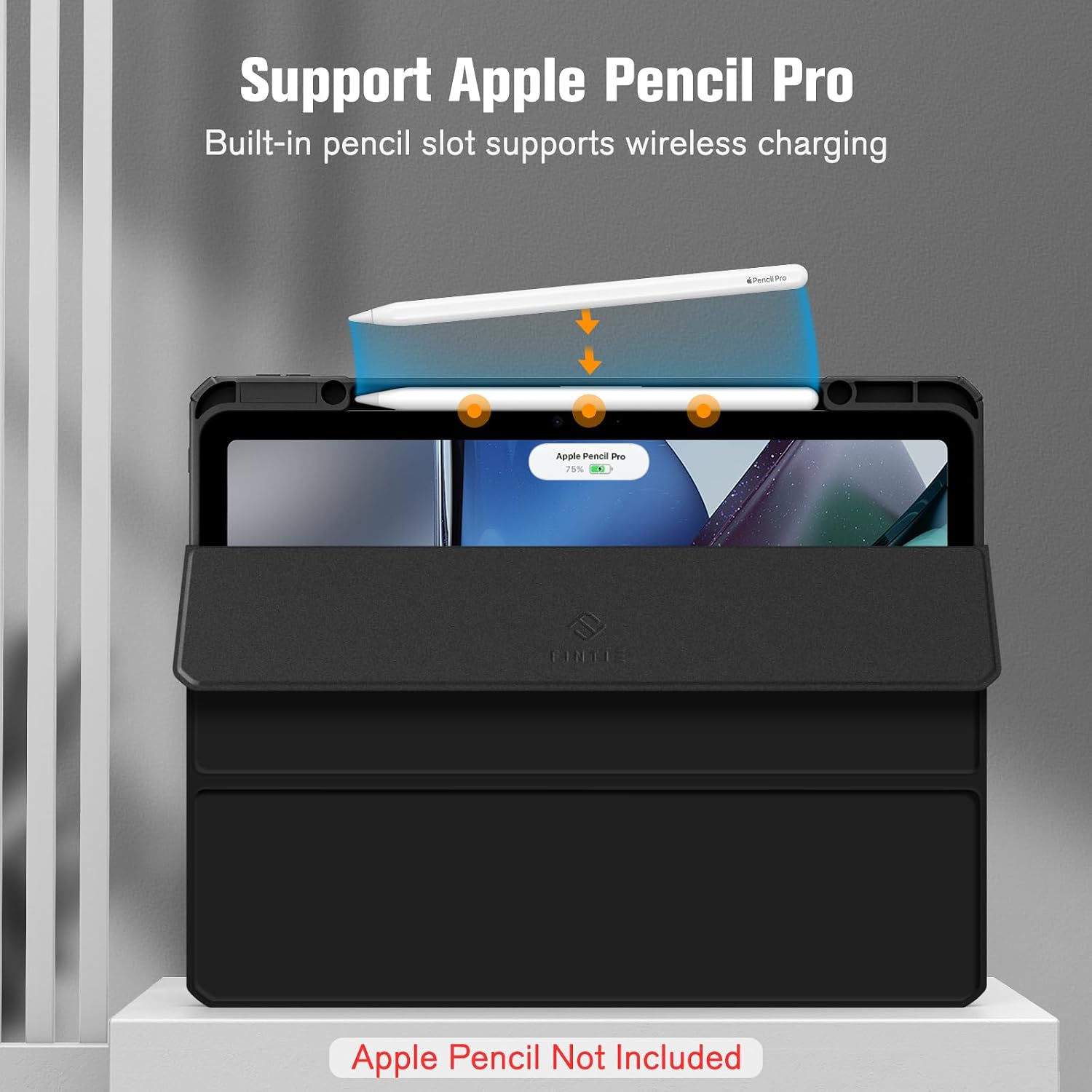 Thumbnail 4 de Fintie Hybrid Hülle für iPad Air 13 Zoll M4/M3/M2 (2024–2026) mit Stifthalter – Stoßfeste Schutzhülle mit Transparenter Rückseite