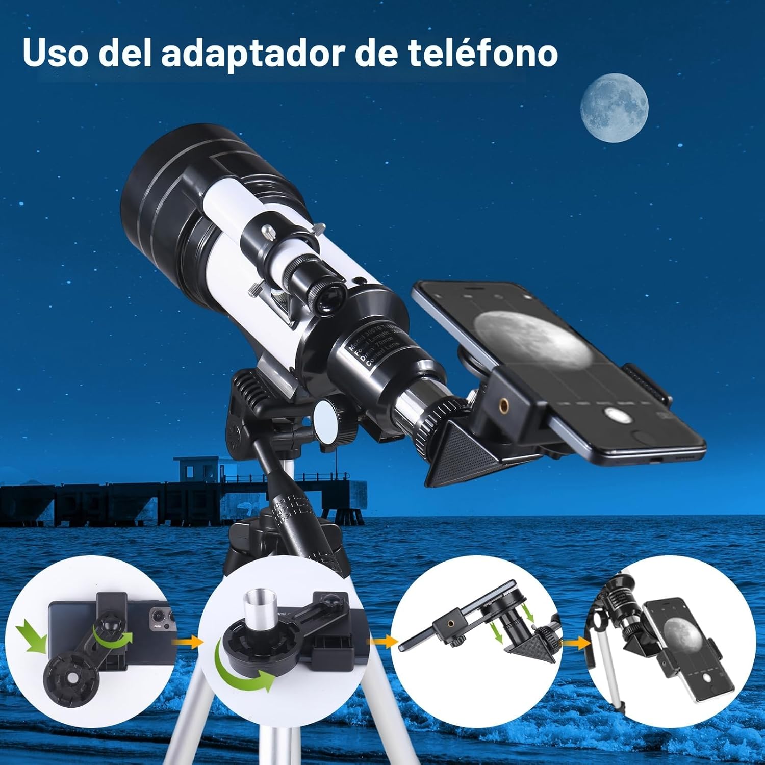 Thumbnail 6 de Misilmp Telescopio 70 mm para principiantes
