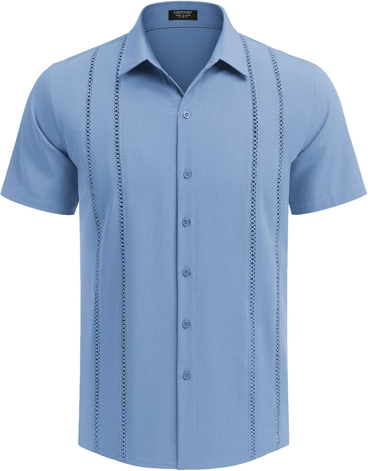 Thumbnail 5 de COOFANDY Men’s Cuban Guayabera Shirt (Short Sleeve Button-Down) for Summer