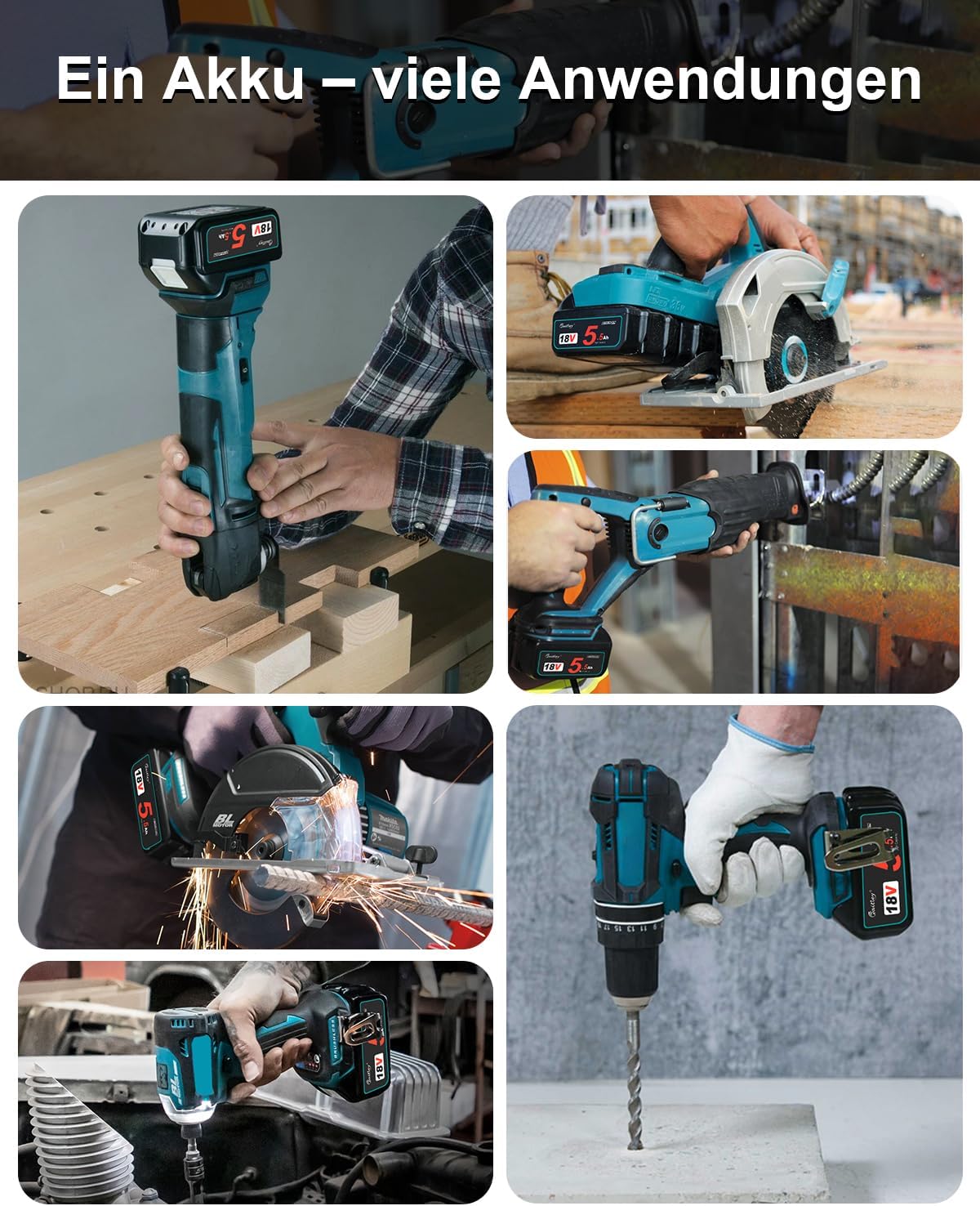 Detalle de 2X Waitley Batterie de Rechange Li-Ion 5500 mAh 18 V pour Makita – Fiabilité et autonomie pour vos outils 18V