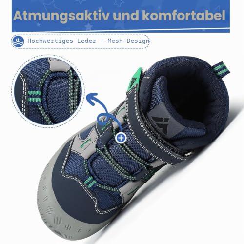 Detalle de Mishansha Wanderschuhe Jungen rutschfest Marine Gr.37 – Allround-Treter für Outdoor-Abenteuer