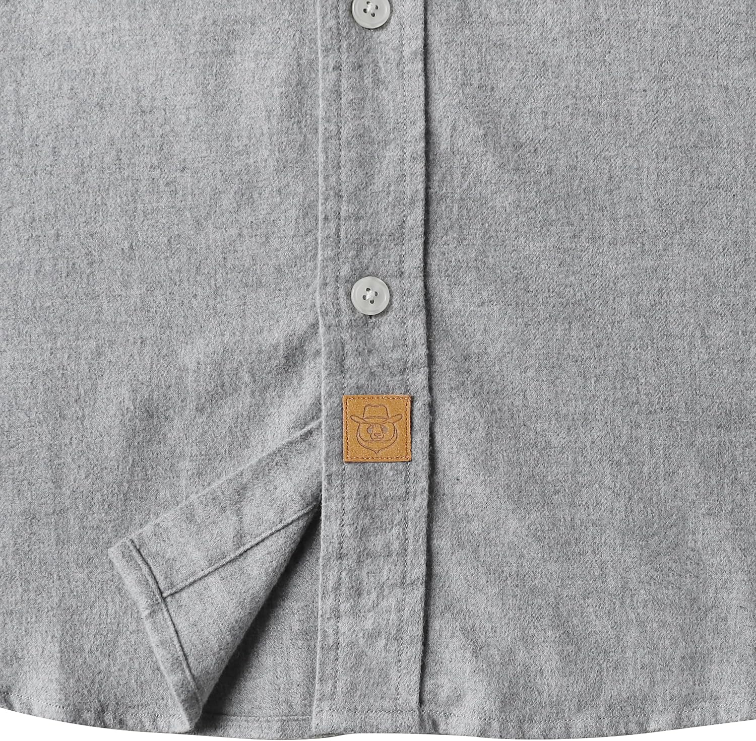 Detalle de Dubinik Flanellhemd Langarm für Herren – 100% Baumwolle, 6 oz, kariert