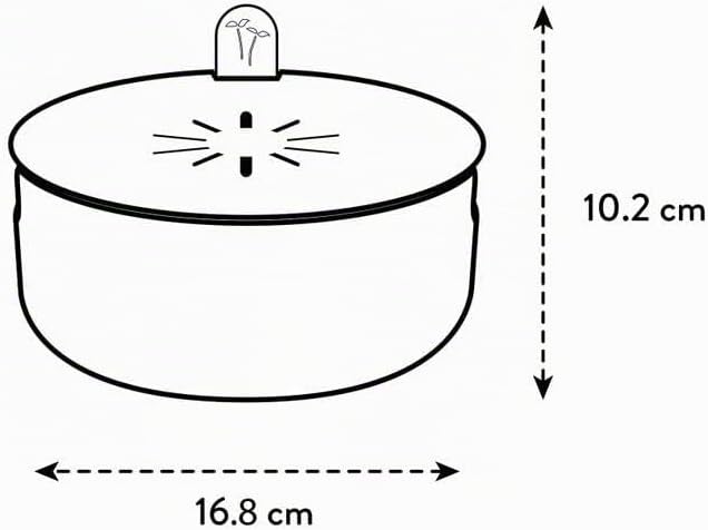 Detalle de Elho Magic Microgreens Vasi per Piante - Linen White (Ø 16,8 cm, A 7,1 cm)