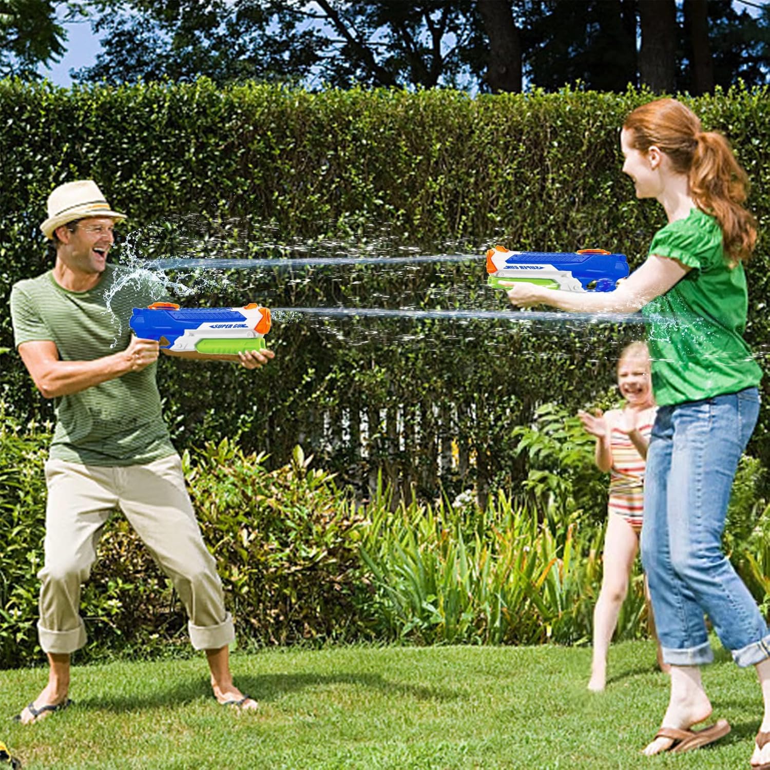 Thumbnail 3 de Water Guns for Kids - Summer Soaker Squirt Guns (2 Pack, 400CC) for 3+ | 12" x 6" ABS