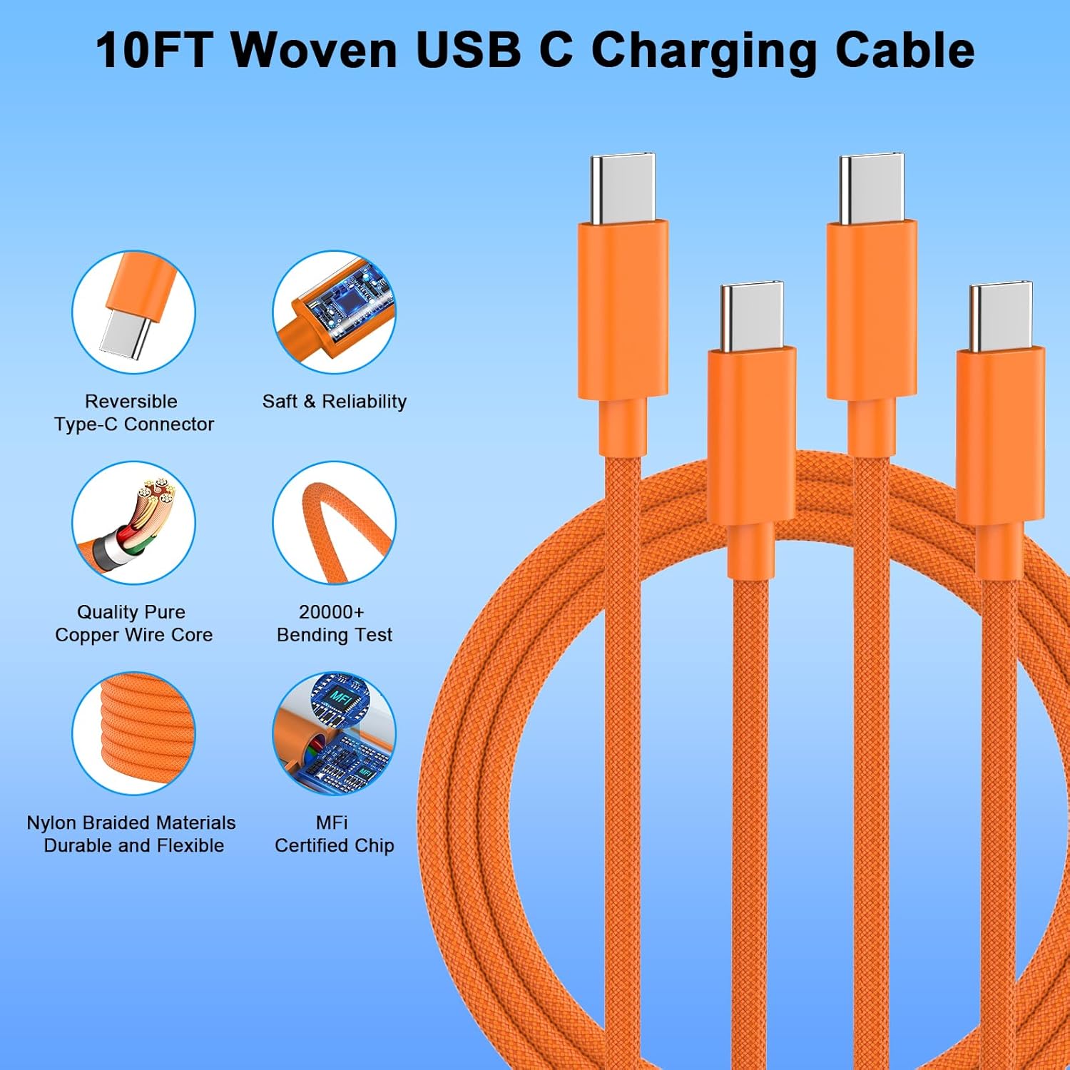 Thumbnail 3 de FUHAYA XHD-PD40W 40W USB-C Charger with 10-Foot Cable