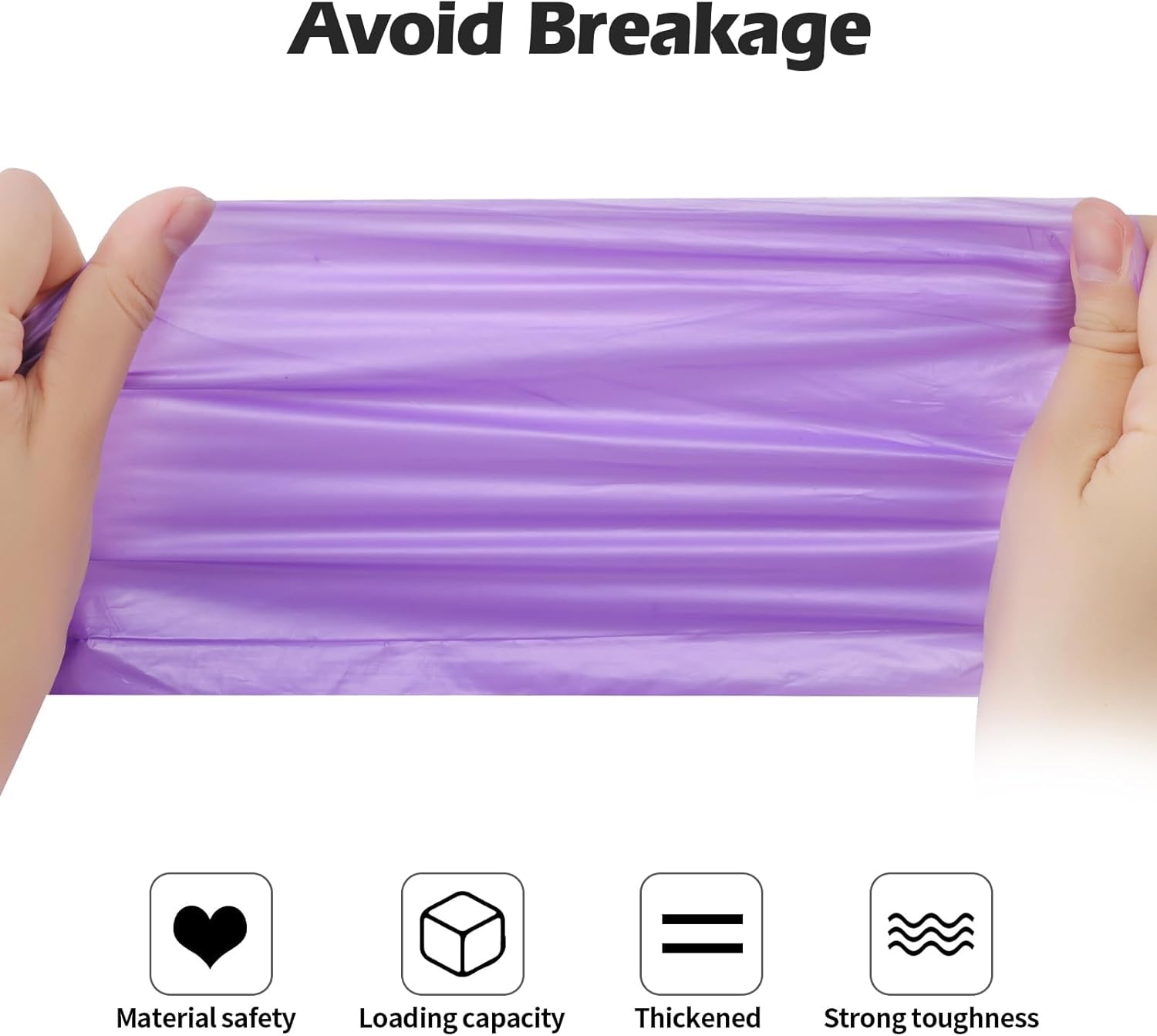 Thumbnail 5 de 10L Portable Bin Bags 60 Count Purple