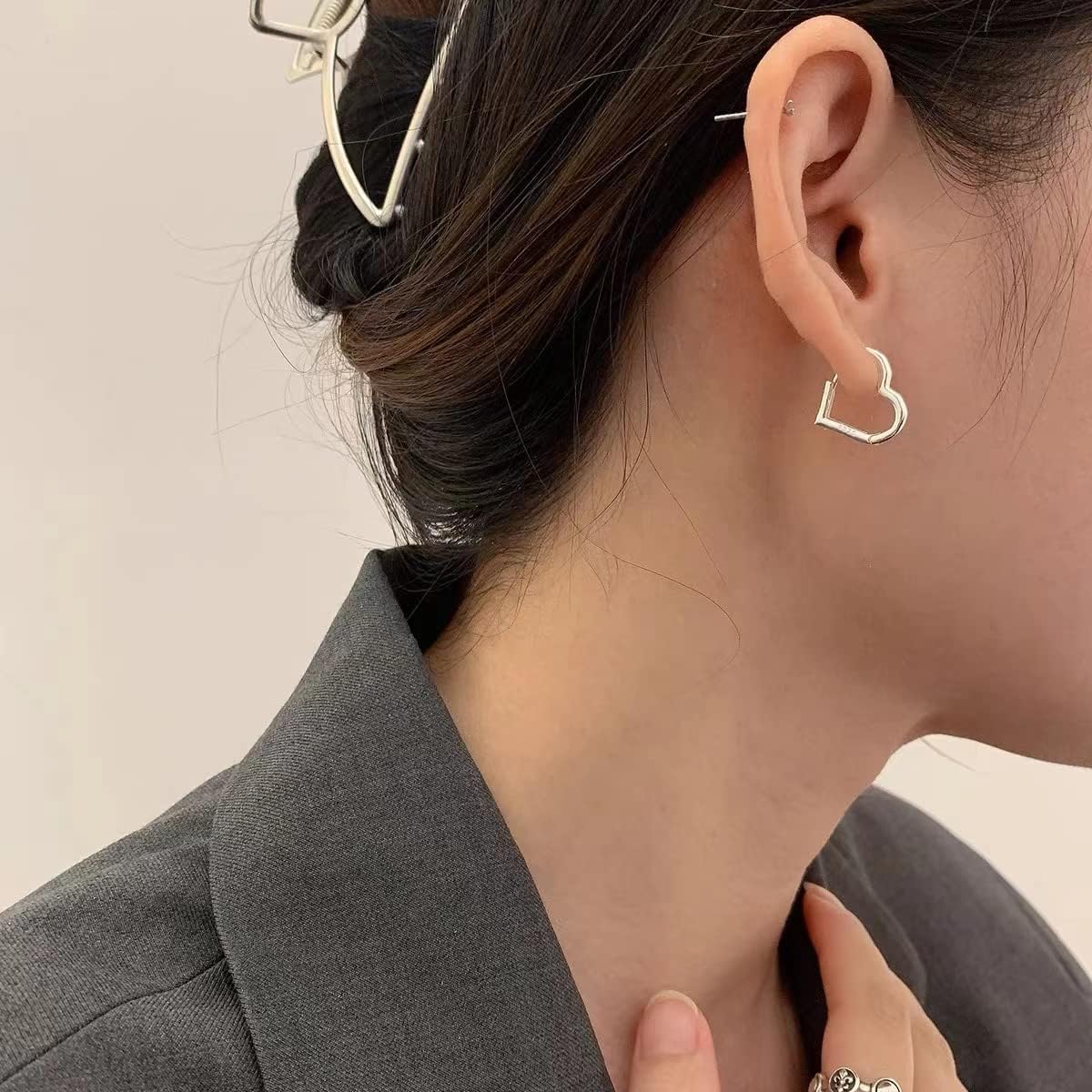 Thumbnail 3 de Orecchini Donna Argento 925 Anallergici – Set di 3 Coppie Cerchi 10/14 mm in placcatura oro bianco 14K
